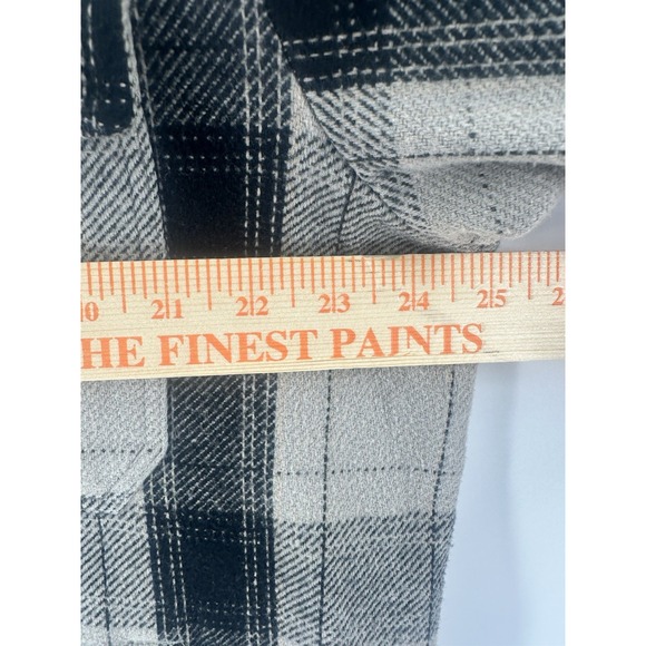 Lucky Brand Shirt Jacket Womens Size L Black Plaid Shacket Button Up X1030 - Picture 6 of 12